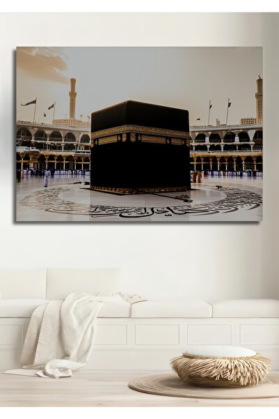 Teona Ahşap Kabe nin Gizemli Güzelliği Yağlı Boya Görünümlü Ahşap Dekoratif D...