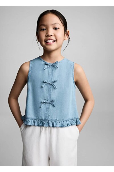 MANGO Kids Splývavá halenka s mašlí