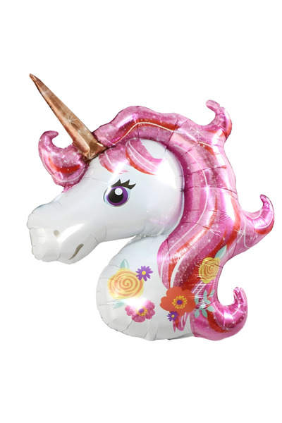 era balon UNİCORN FUŞYA TON FOLYO BALON 126x92cm HELYUM GAZI İLE UYUMLUDUR*PİPET*POMPA YARDIMIYLA ŞİŞER