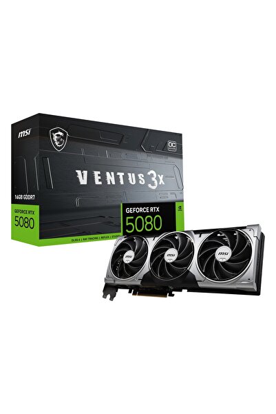 MSI Ventus 3X GeForce RTX 5080 OC 16GB GDDR7 256Bit HDMI/DP Ekran Kartı