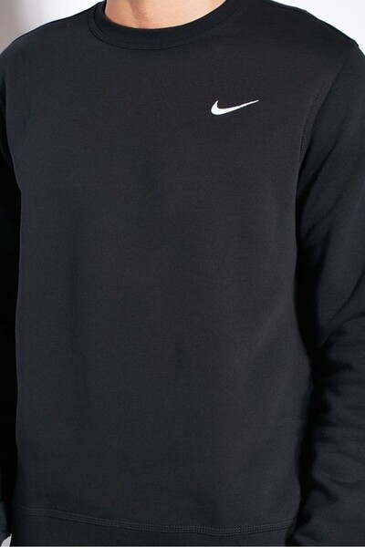 Nike Solo Swoosh Fleece Şardonlu Erkek Siyah Spor Sweatshrit