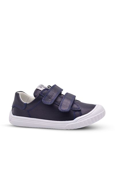 kids A more Drive Double Velcro Leather Boys' Shoes Navy Blue