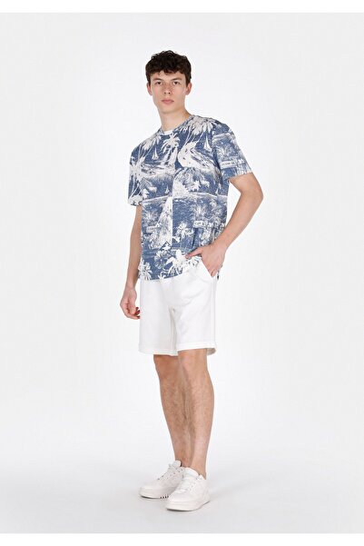 Colin's Regular Fit Mid Waist Straight Men's White Shorts