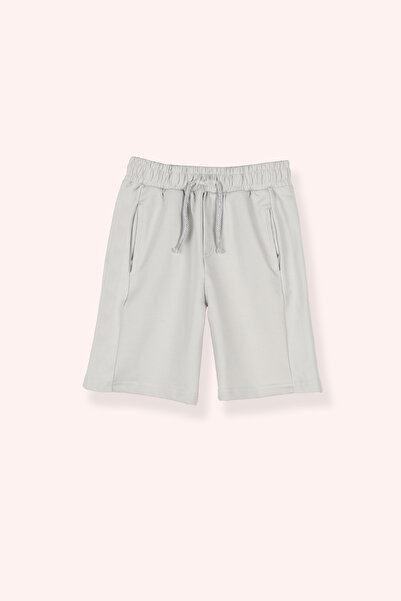 Panço Erkek Çocuk Örme Gri Şort