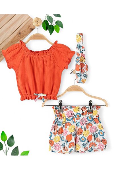 Egelite طفلة الصيف باندانا فلامنغو مطبوعة السراويل 3 قطعة أنيقة 6-9-12-18-24 ...