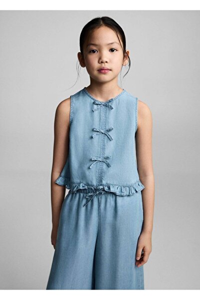 MANGO Kids Gerade geschnittene Hose mit Batikmuster