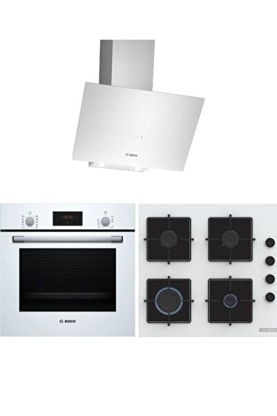 Bosch Ankastre Beyaz 3' lü Set ( HBF512BW1T - POP6C2P30O- DWK64PJ20T)