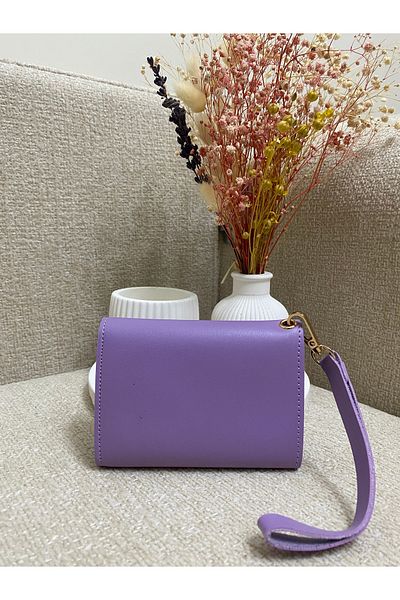 Z&M COLLECTION BAG SHOPPİNG Envelope Look Thin Stylish and Elegant Wallet Card Holder Accessory with Snap Closure Wrist Strap