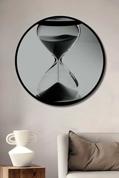 Teona Ahşap Zamansız Zarafet Kum Saati Ahşap Dekoratif Yuvarlak Salon/Ofis/Ev...