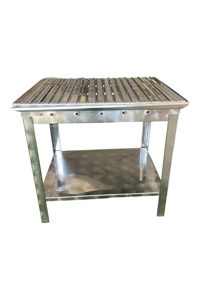 TOPSÖKEN Paslanmaz Kömürlü Mangal Sehpalı 40 x 55 Cm Maksi Boy