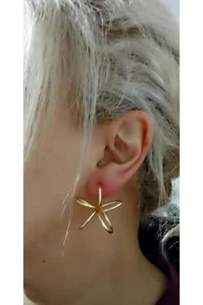 mos&more Gümüş Muhteşem Duruşlu Hafif Tel Kadın Küpe