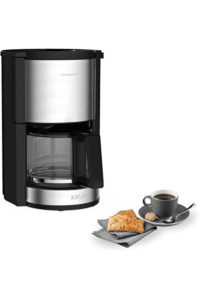 Krups KM321 ProAroma Plus Filtre Kahve Makinesi, 10 Fincan, 1100W, Paslanmaz Çelik Detaylı
