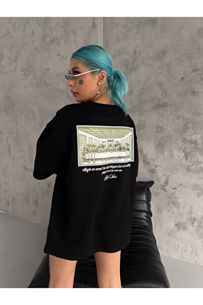 FREEDOM STOREE Velmora με τύπωμα oversized T-Shirt - Μαύρο -