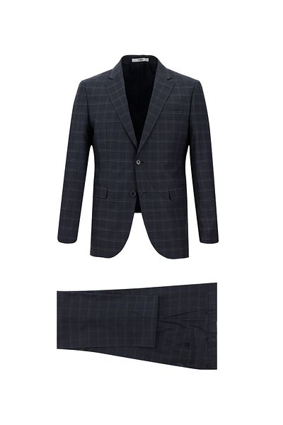 Kiğılı Costum slim cu model în carouri