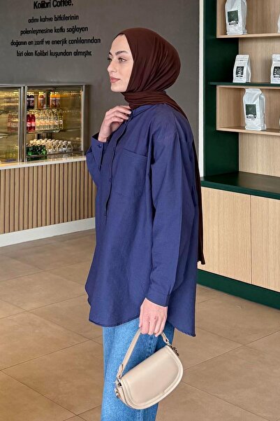 lamelif Lena Oversize Зелена сорочка