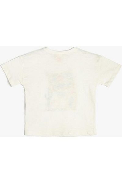 Koton Summer Themed Print Detailed Cotton Short Sleeve T-Shirt