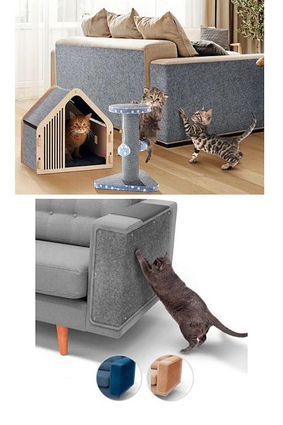 Lurette Seat Edge Protector Cat Scratching Mat - Protective Adhesive Cat Scratching Mat