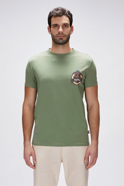 Bad Bear Flint Green Men's Printed T-Shirt