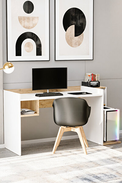 KODIGU Çalışma Masası 155x60cm Yan Konsollu Çalışma Masası | Masa | Oyuncu Masası | Ofis Masası | Masa