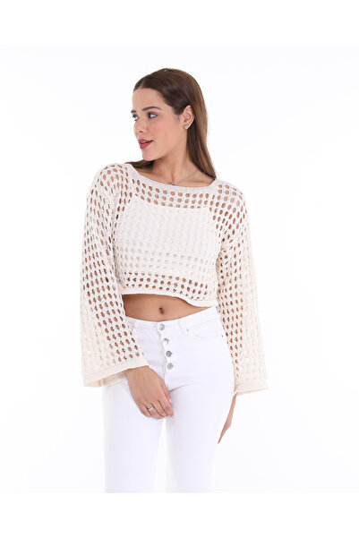 MA ananas Women's Openwork Short Blouse