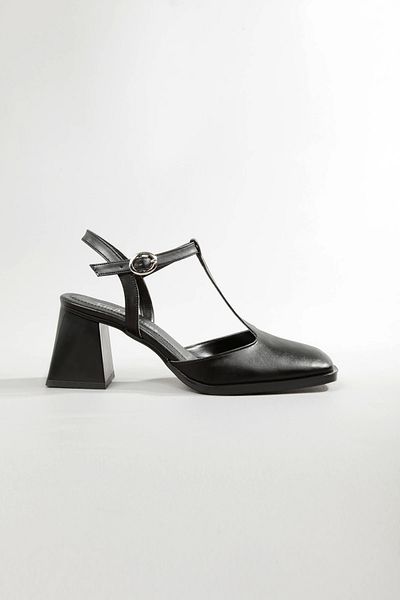Lio Shoes Tocuri înalte negre pentru femei - Talpă TPU cu vârf pătrat KSYHC106
