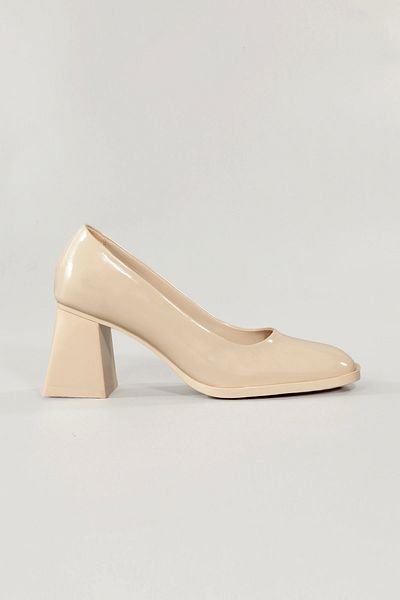 Lio Shoes Pantofi cu toc de damă bej - Talpă TPU cu vârf pătrat KBEJR100