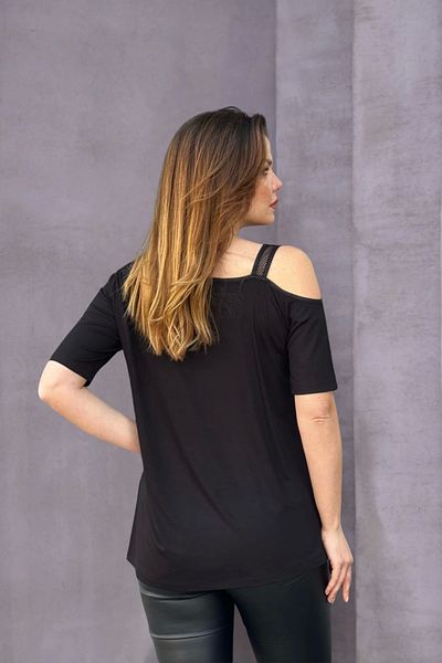 aytemas Blouse with Straps and Pockets and Mesh Detail
