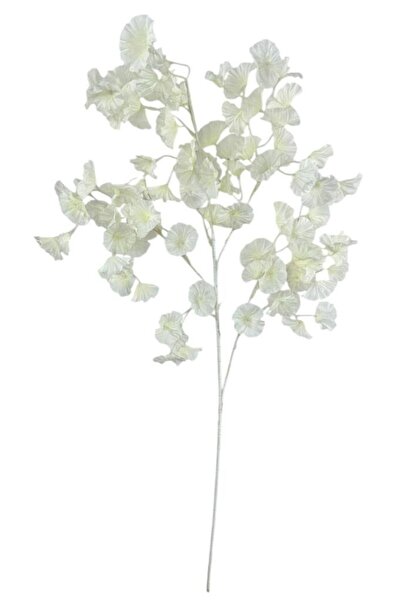 Nettenevime Yapay Çiçek Beyaz Zambak Tek Dal 90*35cm Kumaş Çiçek Uzun Dal