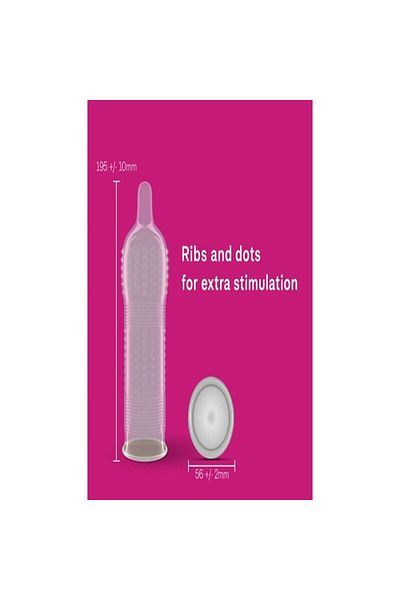 Durex Pleasuremax With Dots And Ribs 12 Condoms