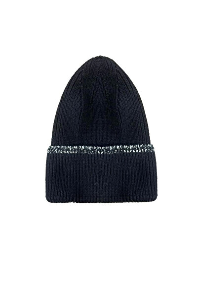velmorafashion Velmora Woven Glitter Knit Beanie - Black -