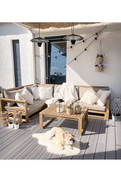 wuud ahşap bahçe mobilyaları Dina Bahçe Balkon Teras Köşe Takımı