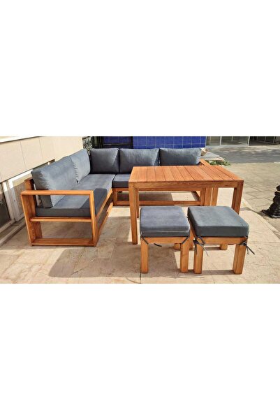 wuud ahşap bahçe mobilyaları Elisa Bahçe Balkon Teras Köşe Takımı