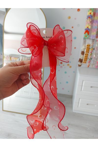 pempem bandana Female Child 23 April Organized Hanging Bow Buckle