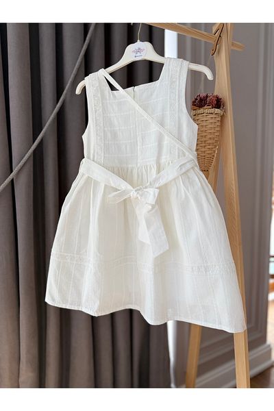 Baby Babyaden Scallop Lace Square Collar with White Bag Birthday Mevlüt Wedding Eid Girl Dress