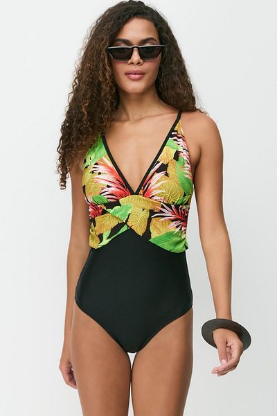 C&City V-Neck Swimsuit 7765 Black