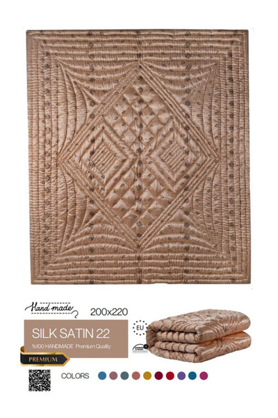 HARİR El işi İpek Saten Çift Kişilik Yorgan