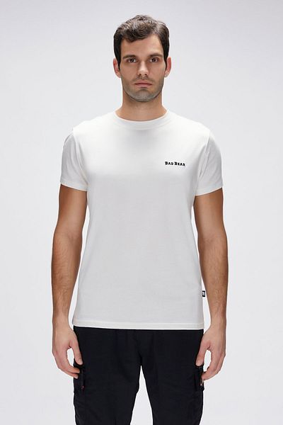 Bad Bear Baldwin White Men's Printed T-Shirt