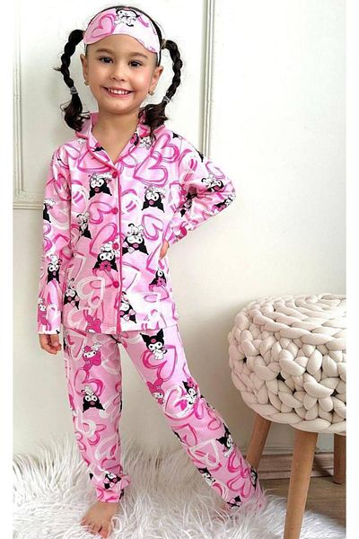 PİJAKİDS Kuromi Front Buttoned Girl's Pajamas