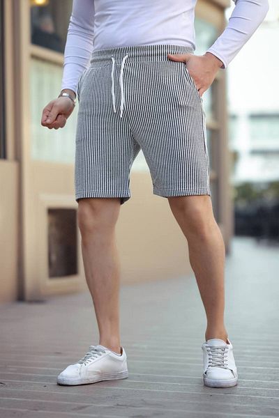 Gameyal 2 Men's Trousers - Size Hit - Laced Ottoman Fabric Shorts Bermuda