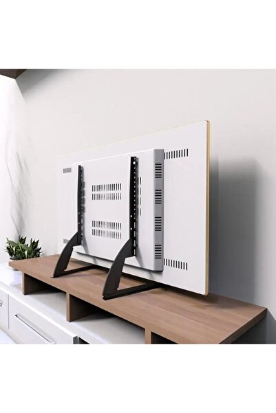 ShopFast 32-75 inç Sabit Ekran Masaüstü Tv Standı Yükseltilmiş TV Tabanı Masa...
