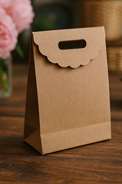 OLİ Art Kraft Bag 13X18Cm 12 Closed Burning Gift Bags