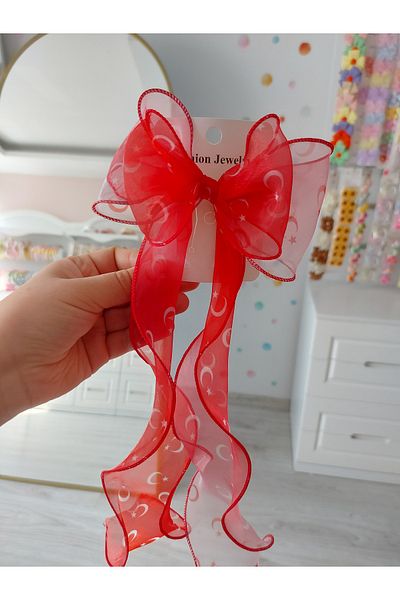 pempem bandana Female Child 23 April Organized Hanging Bow Buckle