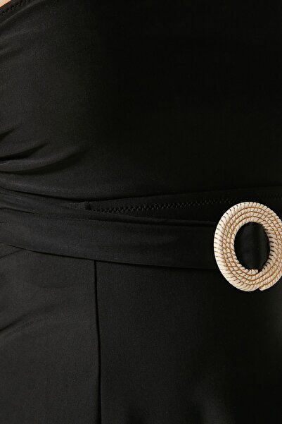 C&City One-Shoulder-Kleid-Badeanzug 7511 Schwarz