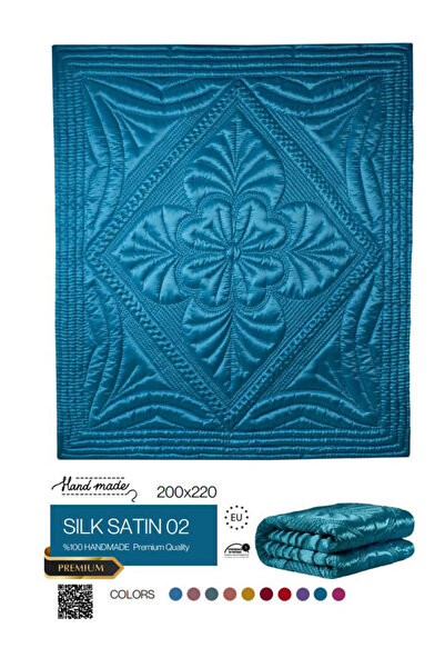 HARİR El işi İpek Saten Çift Kişilik Yorgan