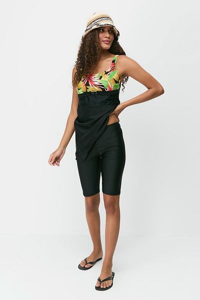C&City Tights Dress Swimsuit 7758 Black