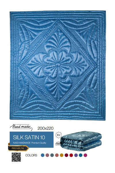 HARİR El işi İpek Saten Çift Kişilik Yorgan