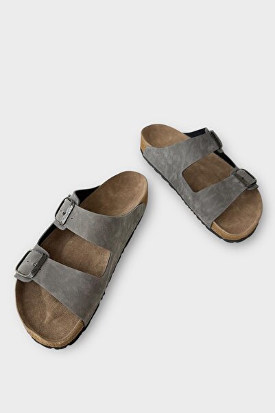 Liger Unisex Orthopedic Slippers - Double Buckle Gray Model