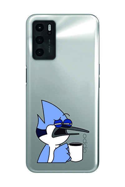 Printed Transparent Phone Case with Mordecai Design Compatible with OPPO A16 / A55
