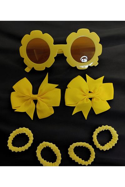 LİDEAS Children's Sunglasses, 2 Grosgrain Buckles and 4 Towel Rubber Set