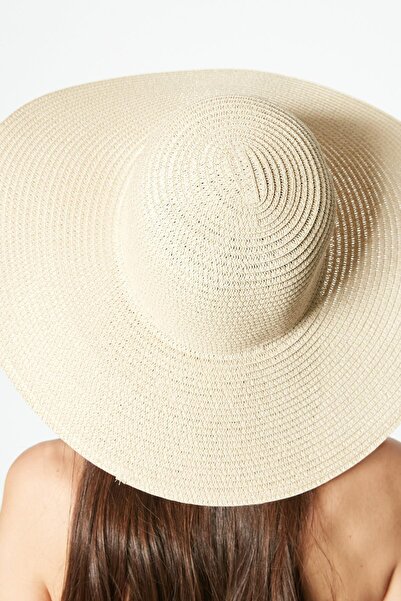 C&City Rövid karimájú szalmakalap Y8201 világos bézs